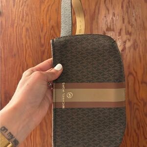 Michael Kors Brown Wristlet Bag